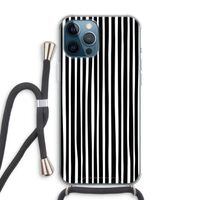 Stripes: iPhone 12 Pro Max Transparant Hoesje met koord