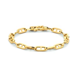 Armband Ankerschakel Vierkante buis geelgoud 5,8 mm 19 cm