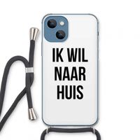 Ik wil naar huis: iPhone 13 mini Transparant Hoesje met koord