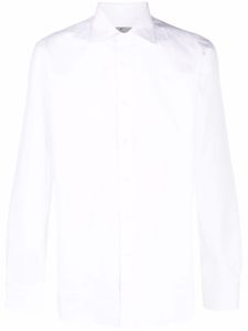 Canali chemise unie à boutonnière - Blanc