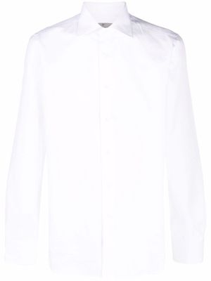 Canali chemise unie à boutonnière - Blanc