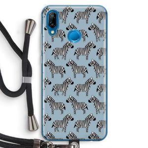 Zebra: Huawei P20 Lite Transparant Hoesje met koord