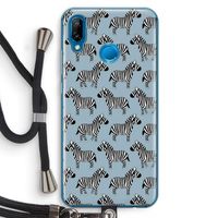 Zebra: Huawei P20 Lite Transparant Hoesje met koord