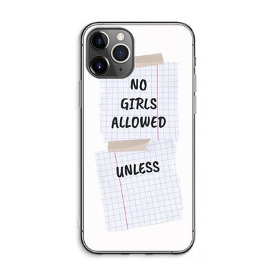 No Girls Allowed Unless: iPhone 11 Pro Max Transparant Hoesje