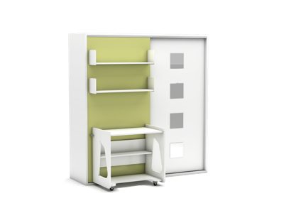 Eenpersoons bedkast Studio Koudschuim matras HR60 - tot 120 KG