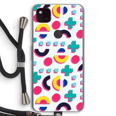 8-bit N°2: Pixel 4a 5G Transparant Hoesje met koord