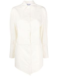 The Attico robe-chemise Silvye en coton - Tons neutres