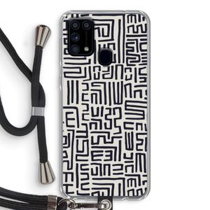 Moroccan Print: Samsung Galaxy M31 Transparant Hoesje met koord