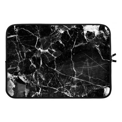 Zwart Marmer 2: Laptop sleeve 13 inch