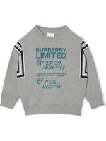 Burberry Kids sweat à logo imprimé - Gris