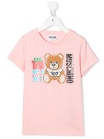 Moschino Kids t-shirt à logo Teddy imprimé - Rose - thumbnail