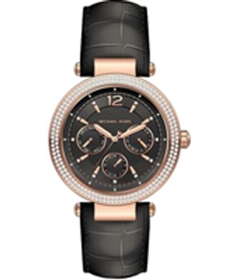 Horlogeband Michael Kors MK2547 Leder Zwart 21mm