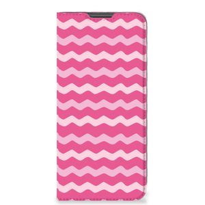 Motorola Moto G22 Hoesje met Magneet Waves Pink