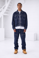Project X Paris Western Denim-Set Heren Donkerblauw - Maat XXL - Kleur: Donkerblauw | Soccerfanshop