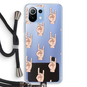 Rock: Xiaomi Mi 11 Lite Transparant Hoesje met koord