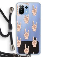 Rock: Xiaomi Mi 11 Lite Transparant Hoesje met koord