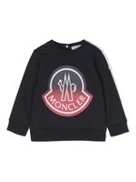 Moncler Enfant sweat à logo imprimé - Bleu