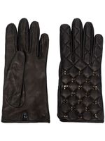 Philipp Plein gants en cuir à détails de clous - Noir - thumbnail