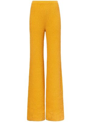 Proenza Schouler pantalon évasé en maille - Jaune