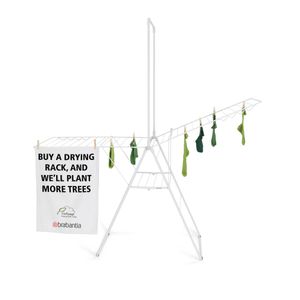 Brabantia hangon droogrek 25 meter met stang white