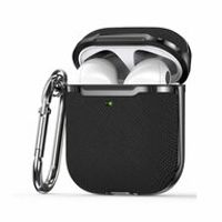 AirPods 1/2 hoesje - Hardcase - Plated series - Zwart