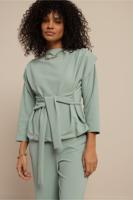 Studio Anneloes Hailey Twill Top 13552 T-shirt Korte Mouw 7700 Light Sage Green