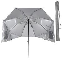 Sunnydays Strand Parasol Silver - UV50 bescherming - D240 cm - 2 opbergzakken