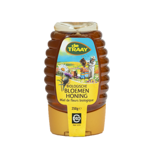 De Traay Bloemen Honing Bio Knijpfles (250 gr)