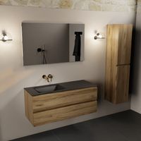 Mondiaz Aivy badmeubel 120cm chai met wastafel solid surface urban links zonder kraangat en spiegel