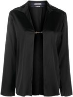 Jacquemus chemise La Chemise Notte à fini satiné - Noir