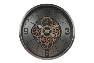 Radarklok Rye grijs metaal/glas