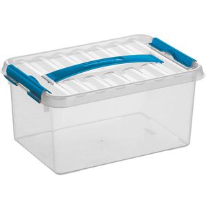 Sunware - Q-line opbergbox 6L transparant blauw - 30 x 20 x 14,3 cm