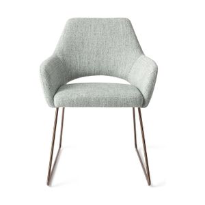 Jesper Home Yanai eetkamerstoel Soft Sage slide rose