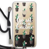 Cactus quote: Huawei Ascend P8 Lite (2017) Transparant Hoesje met koord