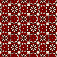 Vintage tegelpatroon vinyl tapijt rood