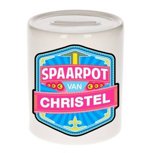 Vrolijke kinder spaarpot voor Christel - Spaarpotten