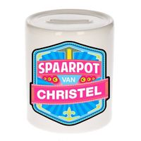 Vrolijke kinder spaarpot voor Christel - Spaarpotten