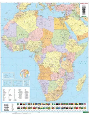 Wandkaart Africa Political | 99 x 124 cm | Freytag & Berndt