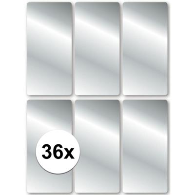 Zilveren etiketten - 36x stuks - Zilveren stickers - 2.5 x 5.5 cm