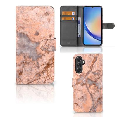 Samsung Galaxy A24 4G | Bookcase | Marmer Oranje