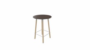 Tafel 9411 barhoogte - 80 cm. - Alu - Eiken donker - Beuken naturel