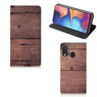 Samsung Galaxy A20e Book | Wallet Case | Old Wood