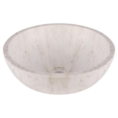 Differnz Marmor waskom - 40x40x15cm - rond - marmer - glans wit 38.010.57