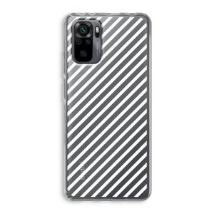 Strepen zwart-wit: Xiaomi Redmi Note 10 Pro Transparant Hoesje