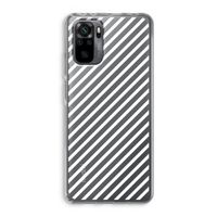 Strepen zwart-wit: Xiaomi Redmi Note 10 Pro Transparant Hoesje
