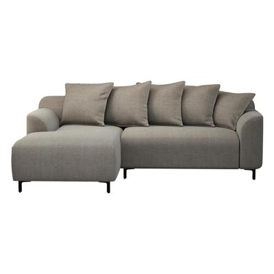 Leen Bakker - Bank Elsa Met Chaise Longue Links - Eden - Stof - Taupe - 177x246x84 Cm