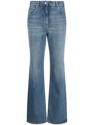 Ferragamo jean droit à taille haute - Bleu