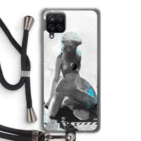 I will not feel a thing: Samsung Galaxy A12 Transparant Hoesje met koord