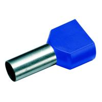 Cimco 18 2474 Dubbele adereindhulzen 2.5 mm² Deels geïsoleerd Blauw 100 stuk(s)