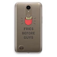 Fries before guys: LG K10 (2017) Transparant Hoesje